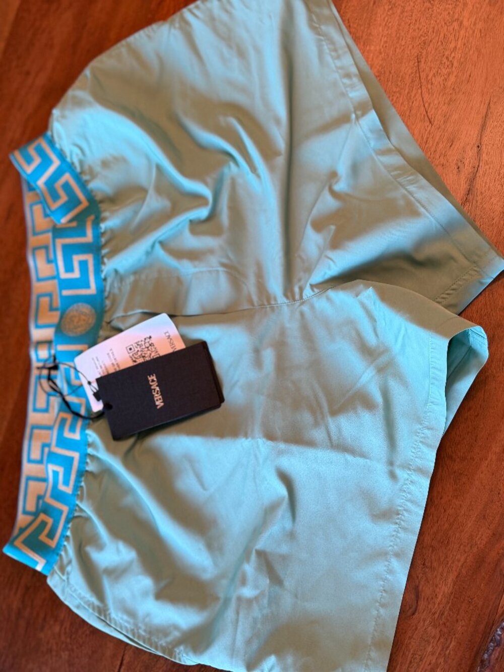 Versace Aqua colored Bathing Suit - Men - Size 8 (XXL US)